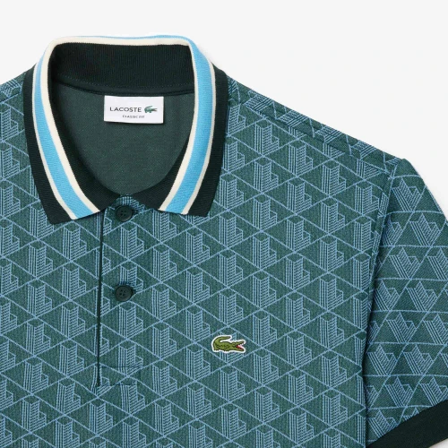 Lacoste Polo classic fit jacquard monogramme
