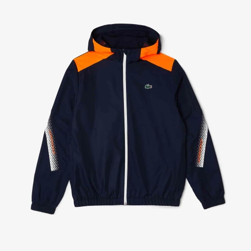 Veste à capuche homme Lacoste Tennis en polyester recyclé