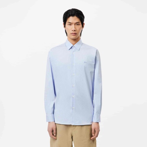 Lacoste Chemise slim fit rayée popeline stretch