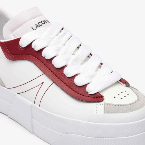 Lacoste Sneakers L004 Platform femme en cuir détail coloré