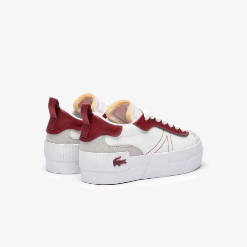 Lacoste Sneakers L004 Platform femme en cuir détail coloré