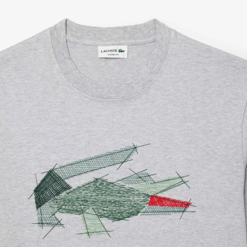 Lacoste T-shirt coton épais crocodile graphique
