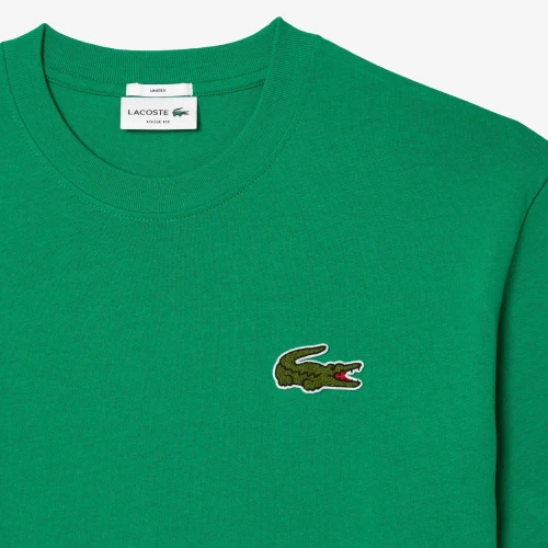 Lacoste T-shirt loose fit coton épais avec badge