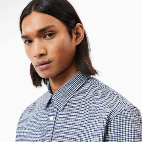 Lacoste Chemise regular fit en flanelle coton