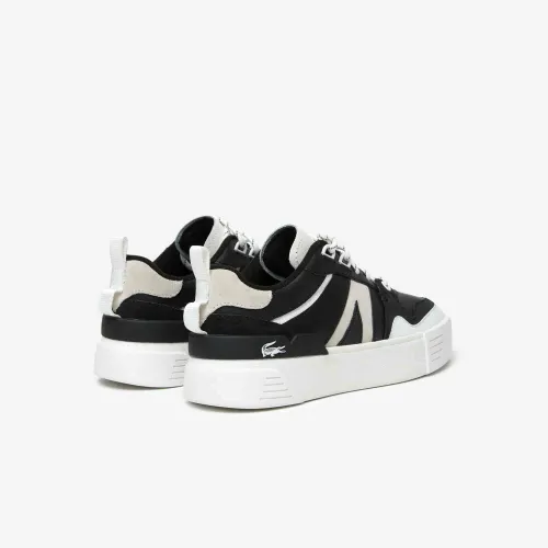 Sneakers L002 femme Lacoste en cuir avec détail coloré