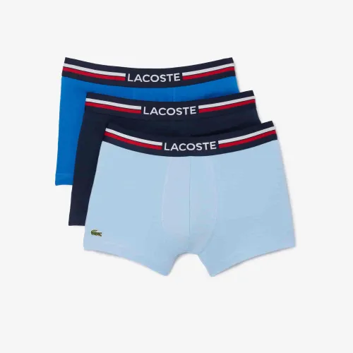 Lacoste Lot de 3 boxers courts ceinture tricolore