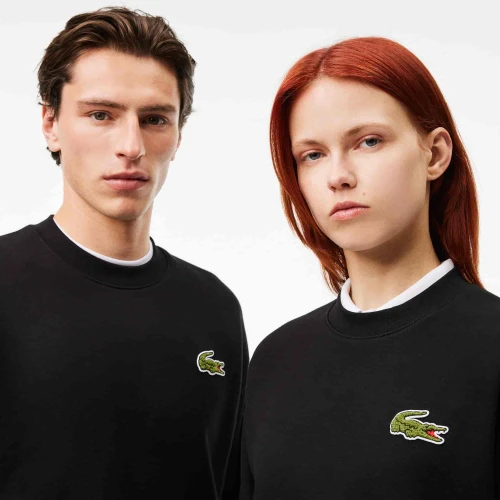 Lacoste Sweatshirt loose fit molleton avec badge