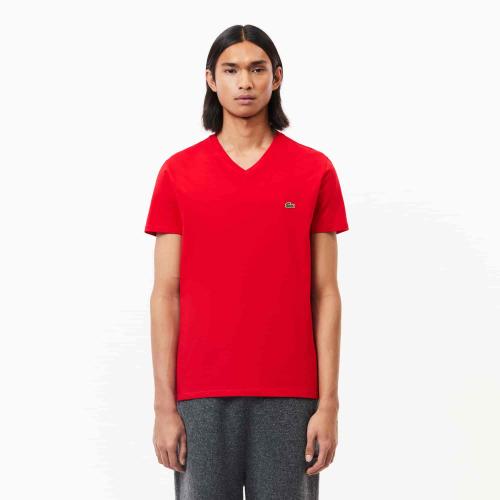 Lacoste T-shirt coton Pima léger col V