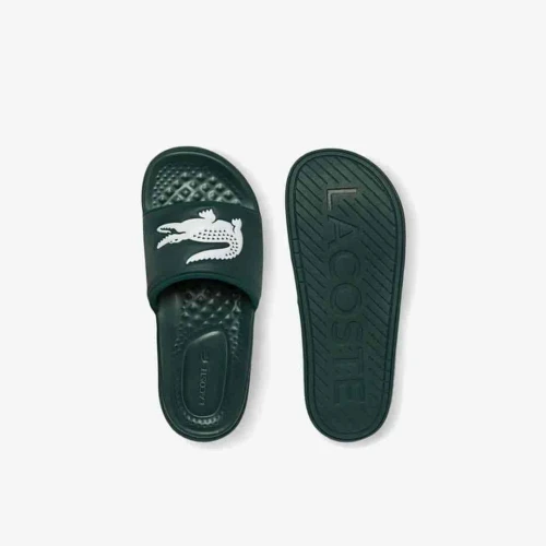 Lacoste Claquettes Croco Dualiste homme en synthétique avec logo