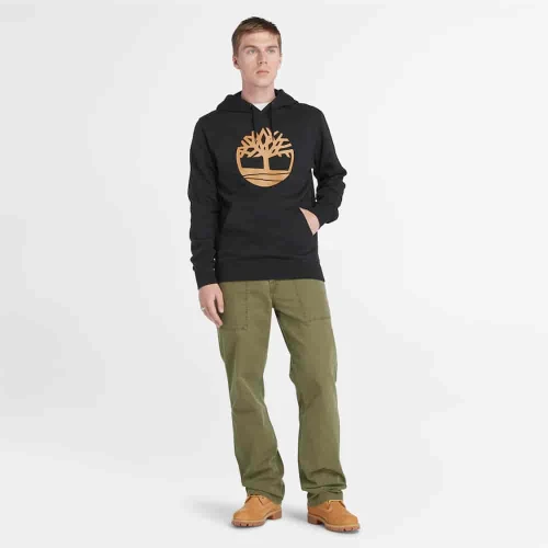 Timberland Sweat à capuche à logo arbre Kennebec River pour homme en noir