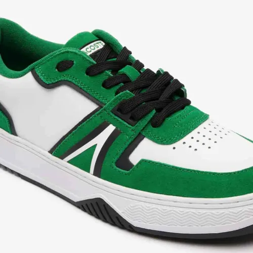 Lacoste Sneakers L001 homme en cuir enduit