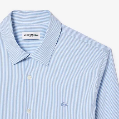 Lacoste Chemise slim fit rayée popeline stretch