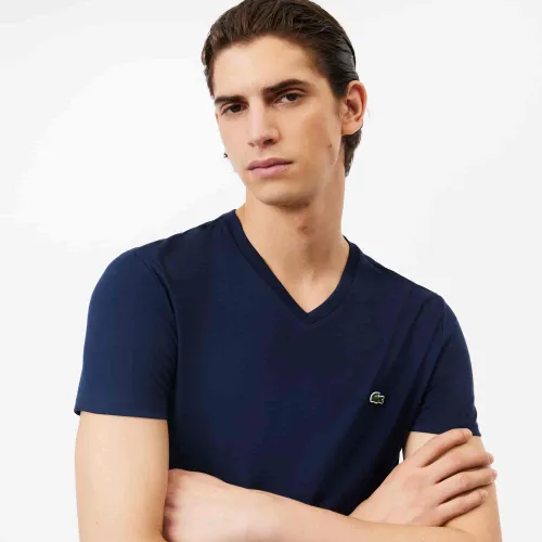 Lacoste T-shirt coton Pima léger col V