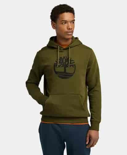 Timberland Sweat à capuche à logo arbre Kennebec River pour homme en vert