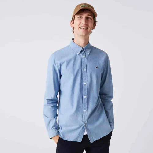 Lacoste Chemise slim fit en chambray de coton
