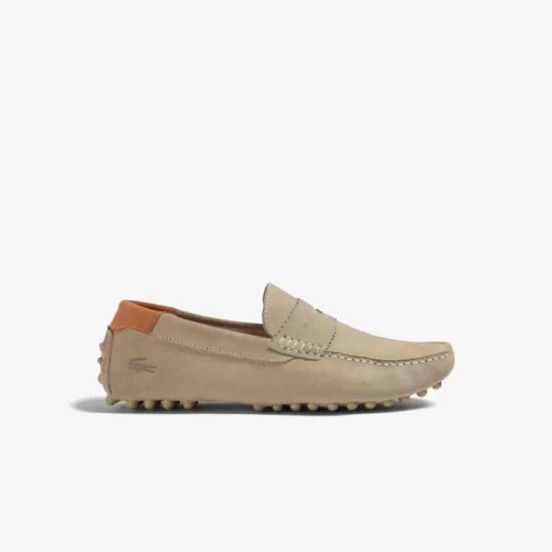 Mocassins Concours homme Lacoste en cuir avec détail au talon