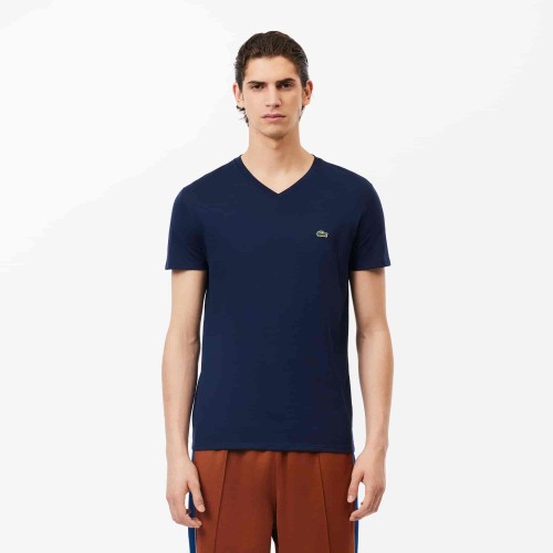 Lacoste T-shirt coton Pima léger col V