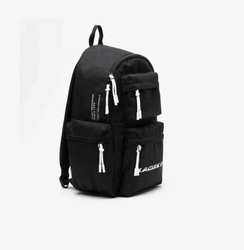 Sac à dos unisexe Lacoste avec inscriptions contrastées
