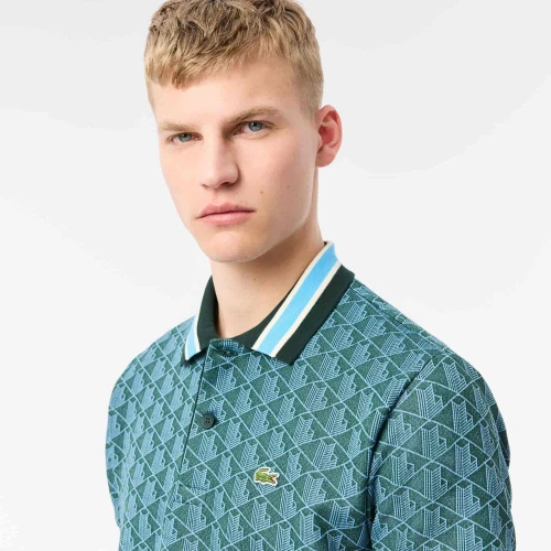 Lacoste Polo classic fit jacquard monogramme