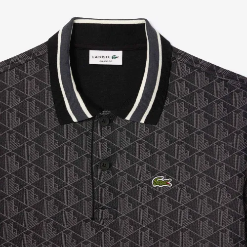 Lacoste Polo classic fit jacquard monogramme
