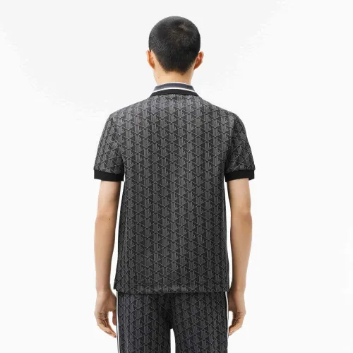 Lacoste Polo classic fit jacquard monogramme