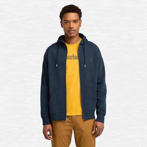Timberland Sweat à capuche zippé Exeter River pour homme en bleu foncé