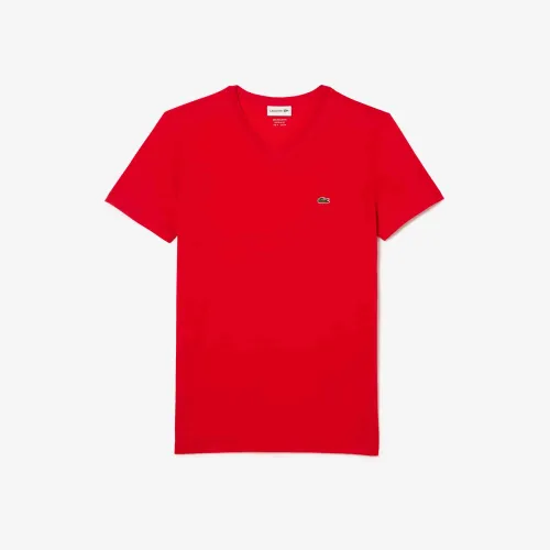 Lacoste T-shirt coton Pima léger col V
