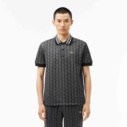 Lacoste Polo classic fit jacquard monogramme