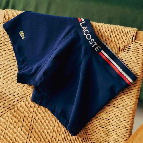 Lacoste Lot de 3 boxers courts ceinture tricolore