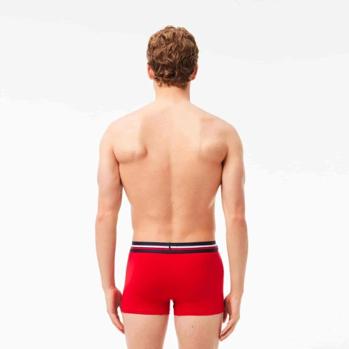Lacoste Lot de 3 boxers courts ceinture tricolore