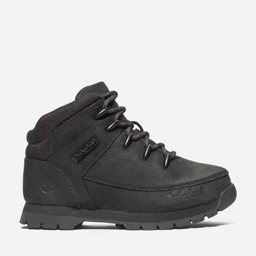 Timberland Bottine mi-haute à lacets Euro Sprint pour enfant en noir