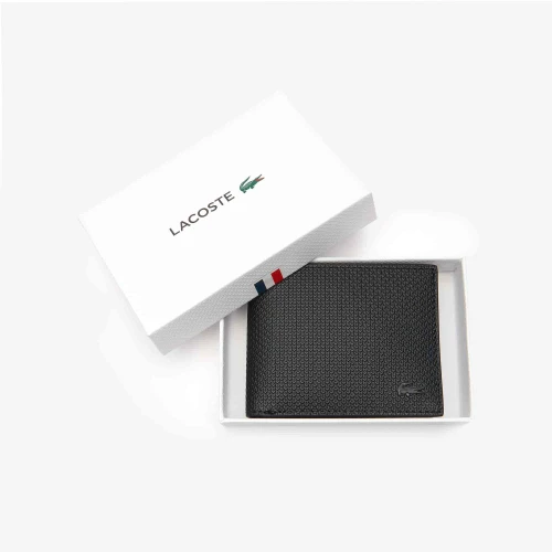 Lacoste Portefeuille Chantaco en cuir piqué uni 3 cartes