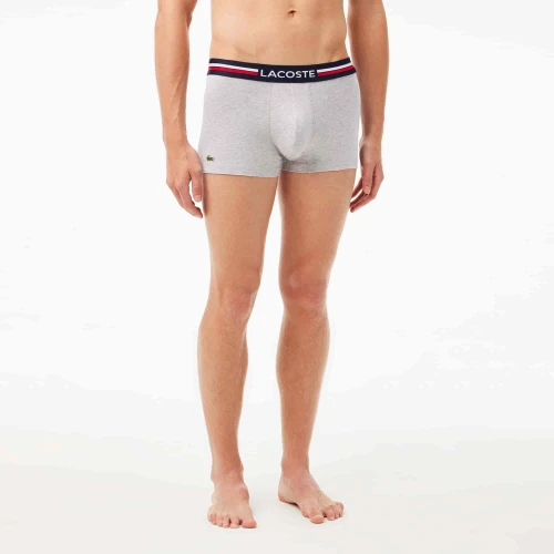 Lacoste Lot de 3 boxers courts ceinture tricolore