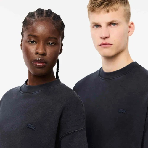 Lacoste Sweatshirt loose fit molleton effet délavé