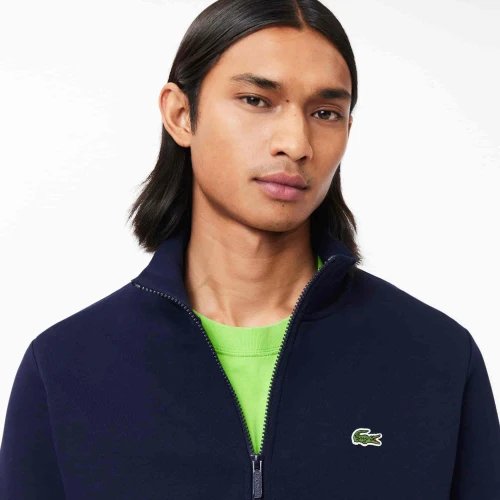 Lacoste Sweatshirt zippé molleton col montant