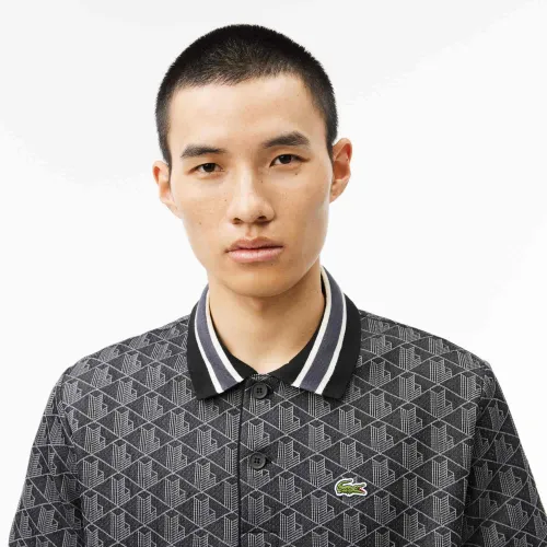 Lacoste Polo classic fit jacquard monogramme