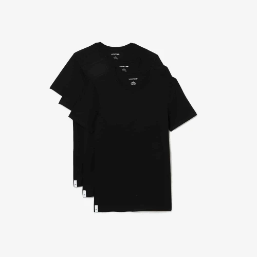 Lacoste Lot de 3 t-shirts d'intérieur coton