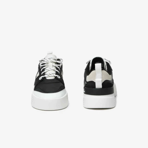 Sneakers L002 femme Lacoste en cuir avec détail coloré