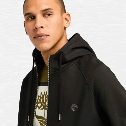 Timberland Sweat à capuche zippé Exeter River pour homme en noir