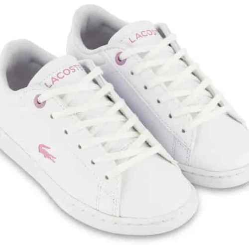 Sneakers Carnaby enfant Lacoste en matière synthétique