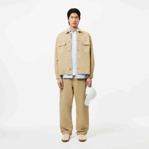 Lacoste Chemise slim fit rayée popeline stretch