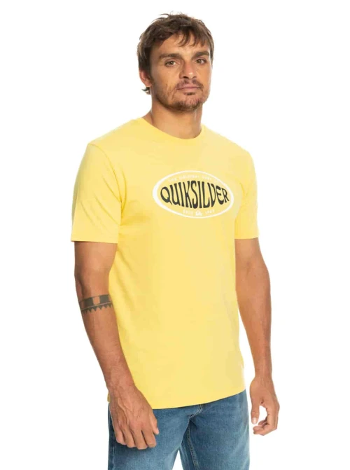 QUIKSILVER | T-Shirt Homme Jaune INCIRCLES