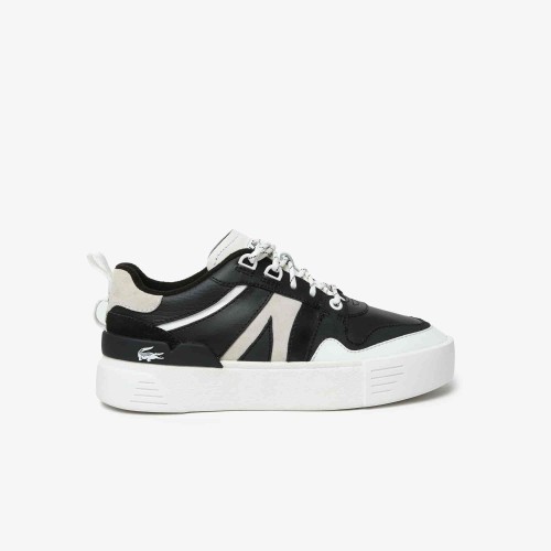 Sneakers L002 femme Lacoste en cuir avec détail coloré