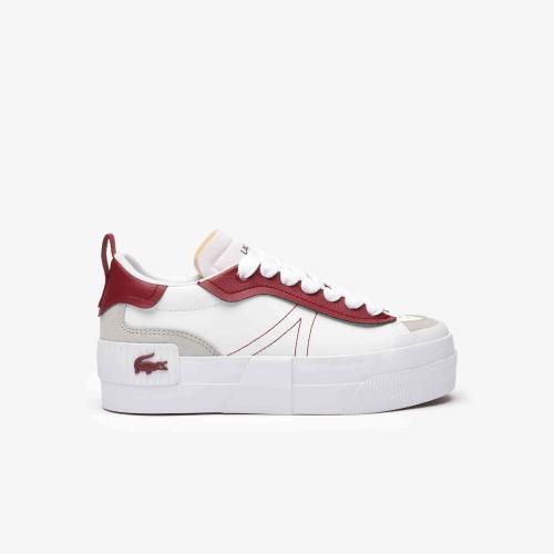 Lacoste Sneakers L004 Platform femme en cuir détail coloré