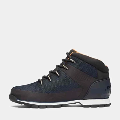 Timberland Bottine mi-haute imperméable à lacets Euro Sprint pour homme en bleu foncé