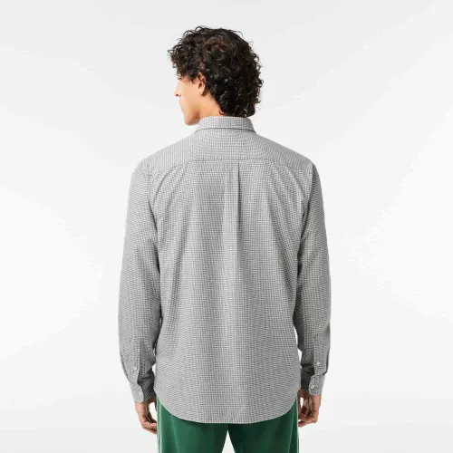 Lacoste Chemise regular fit en flanelle coton
