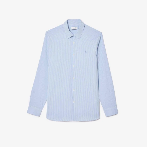 Lacoste Chemise slim fit rayée popeline stretch