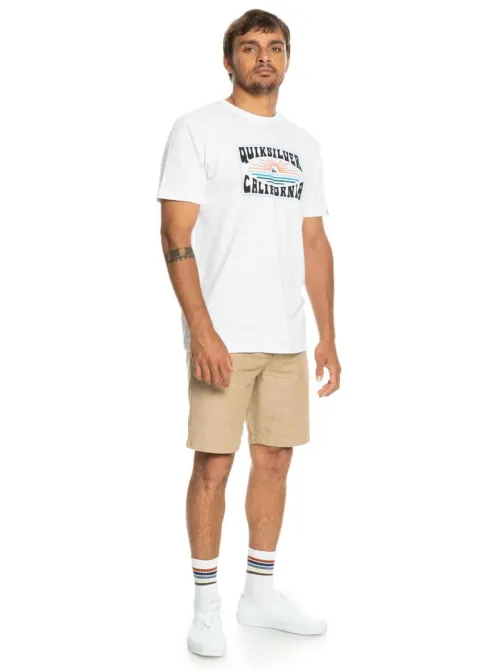 QUIKSILVER | T-Shirt Homme Blanc CALIFORNIA DREAM