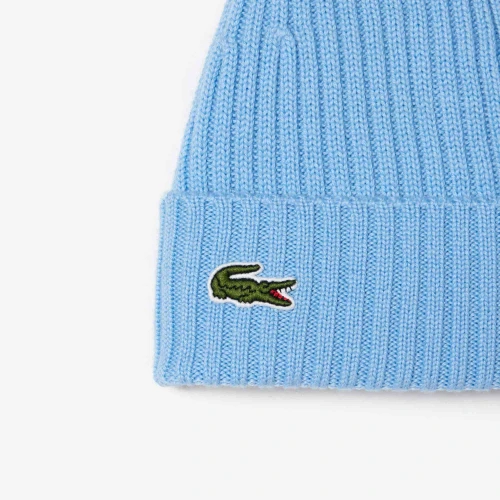 Lacoste Bonnet en laine peignée côtelée