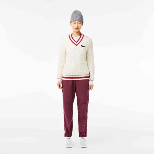 Lacoste Bonnet en laine peignée côtelée